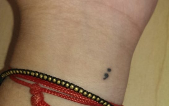 多款清新的简单的分号纹身图案