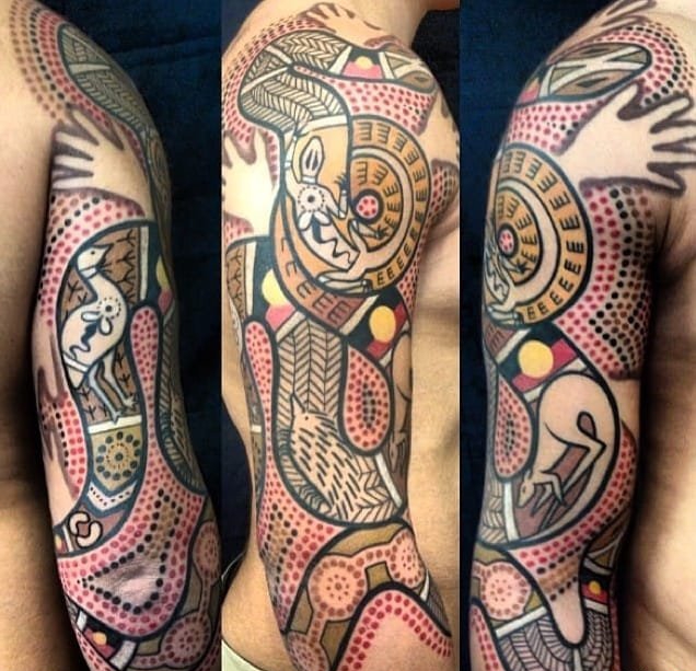 非常受启发的原始生物纹身图案来自于纹身师卢