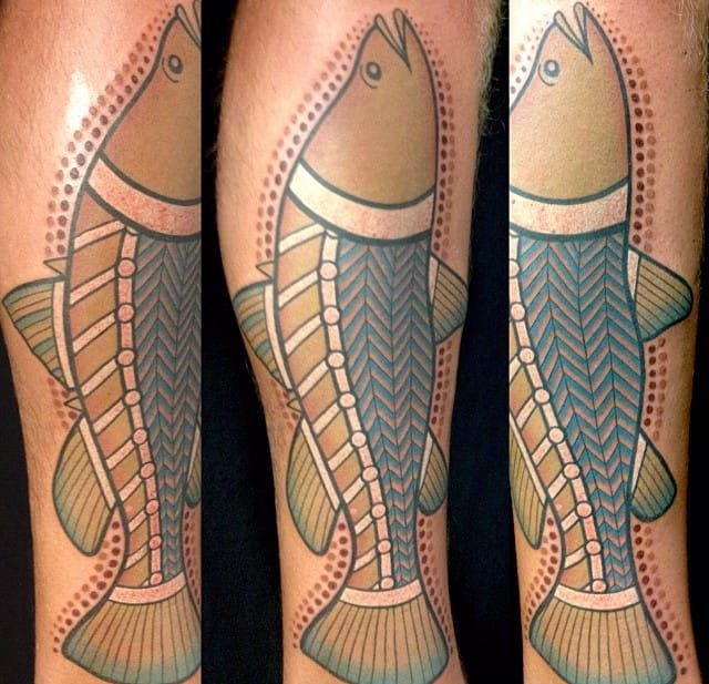 非常受启发的原始生物纹身图案来自于纹身师卢