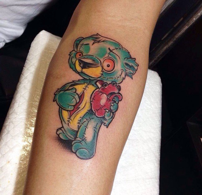 多款帅气的花臂熊纹身图案