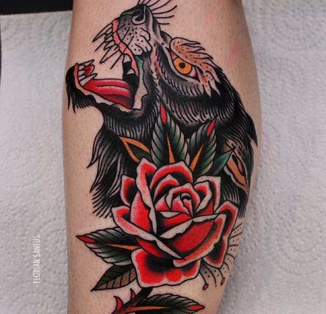 多款精美的古怪的动物纹身图案来自弗洛里安