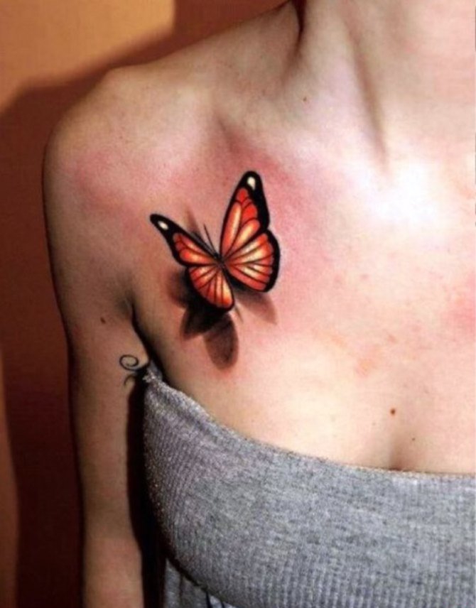 女性喜欢的漂亮的蝴蝶纹身图案