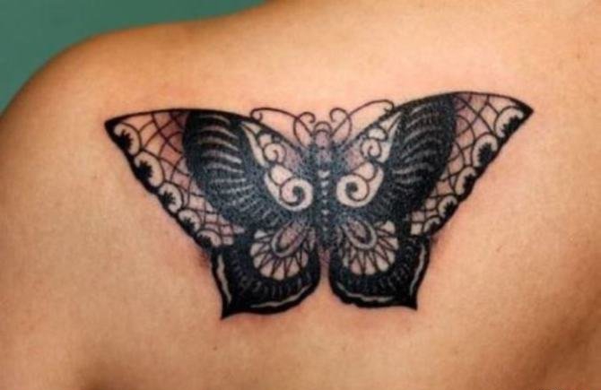 女性喜欢的漂亮的蝴蝶纹身图案