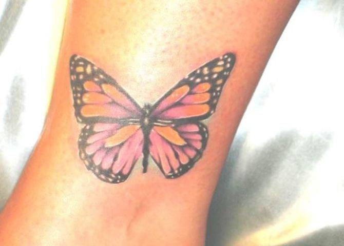 女性喜欢的漂亮的蝴蝶纹身图案