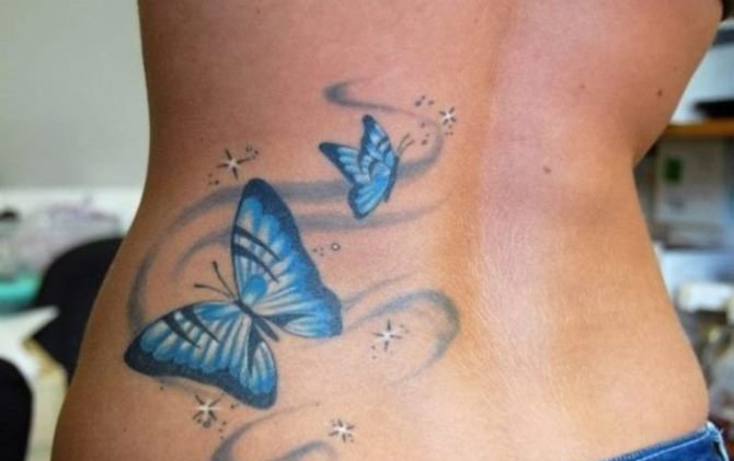 女性喜欢的漂亮的蝴蝶纹身图案