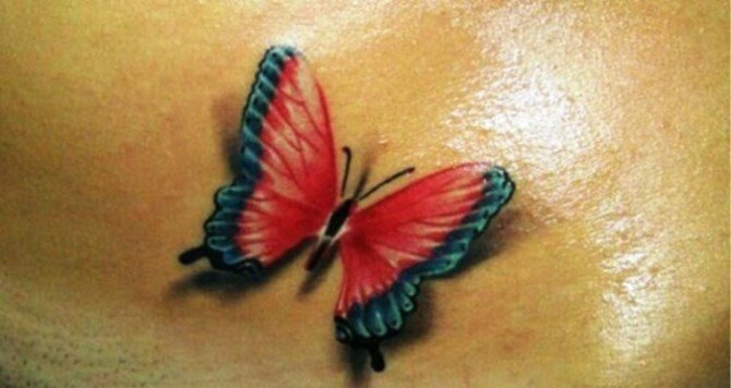 女性喜欢的漂亮的蝴蝶纹身图案