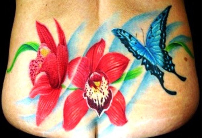 女性喜欢的漂亮的蝴蝶纹身图案