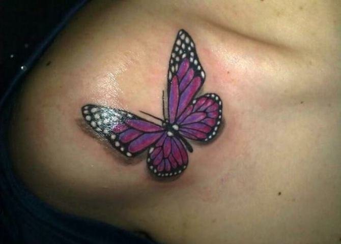 女性喜欢的漂亮的蝴蝶纹身图案