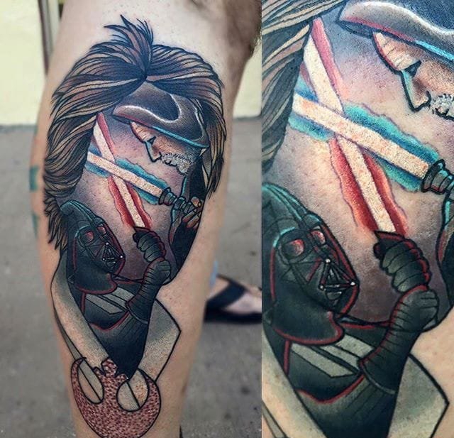 漂亮的超现实主义人物肖像纹身图案