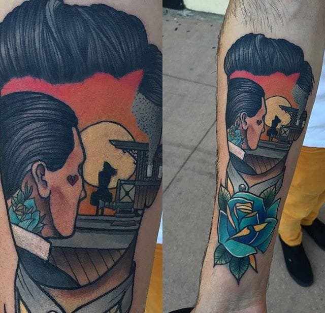 漂亮的超现实主义人物肖像纹身图案