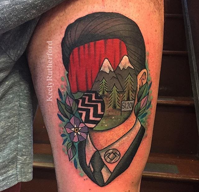 漂亮的超现实主义人物肖像纹身图案