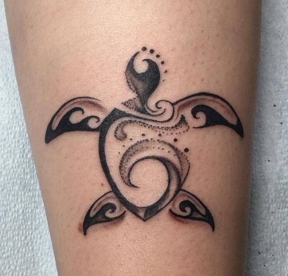 即可爱又帅气的乌龟图腾纹身图案