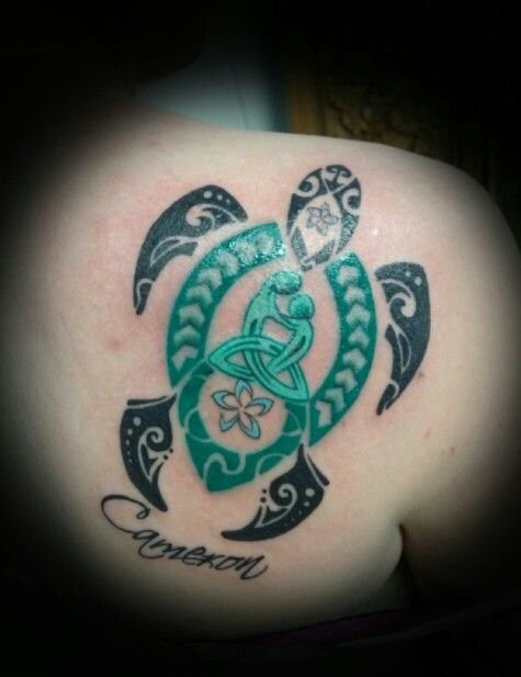 即可爱又帅气的乌龟图腾纹身图案