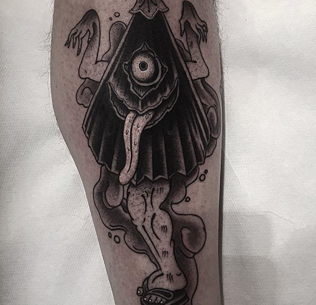 奇异的黑白灰色纹身图案来自男纹身师卢波（Lupo Horiokami）