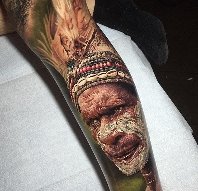 2016年最强烈的现实主义风格花臂纹身图案