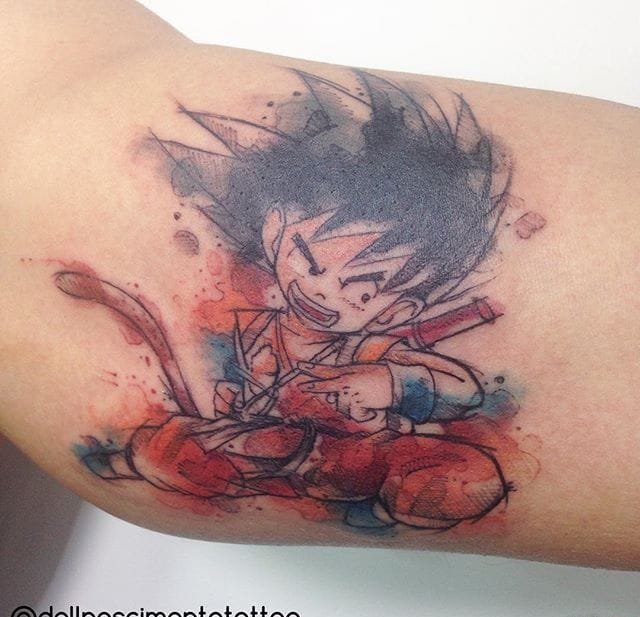 精致的水彩纹身图案来自于纹身师戴尔