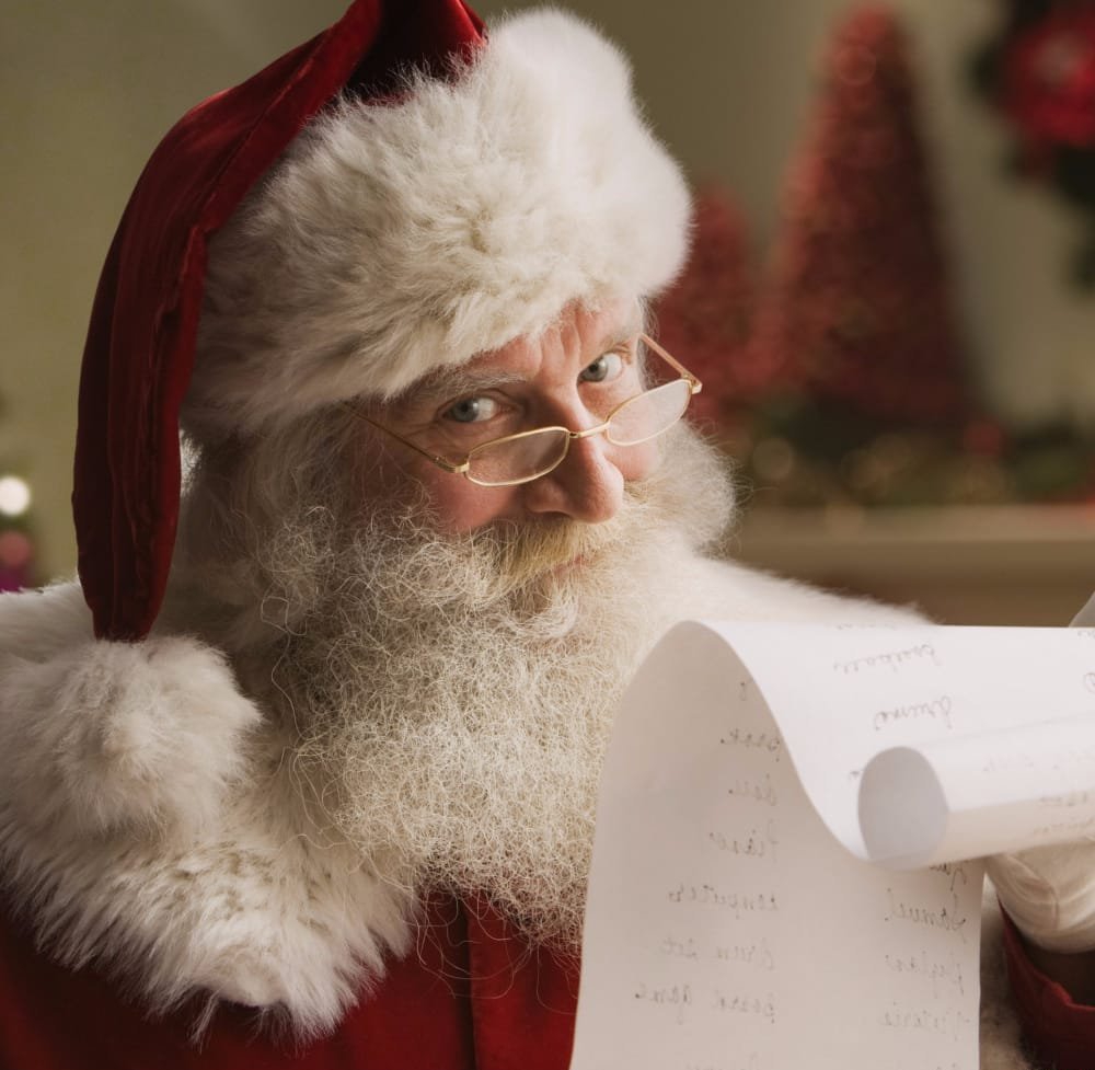 可爱的彩色的水彩圣诞老人纹身图案