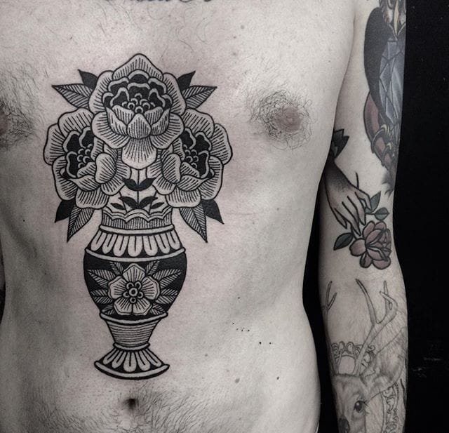 多款精致的纯手工黑线抽象纹身图案来自伊恩