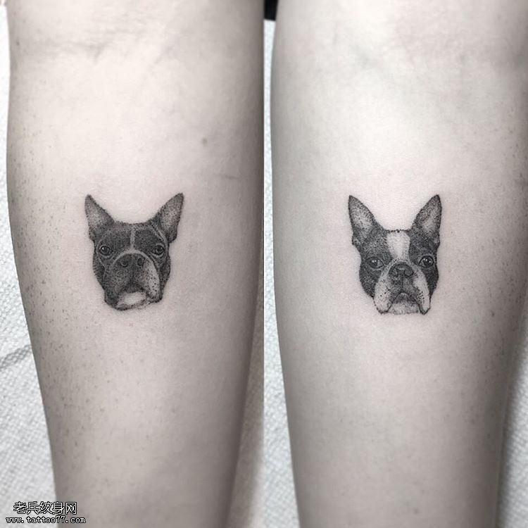小臂狗纹身图案