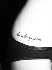 美女腰部个性刺青