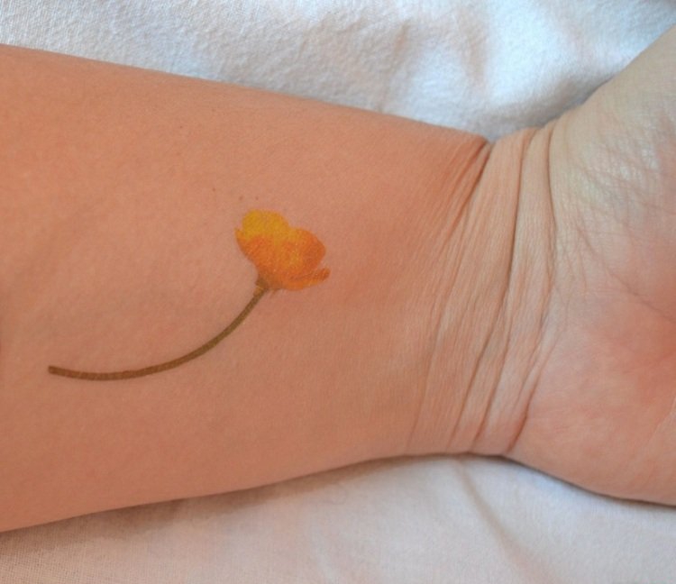 手臂纹身水彩女神纹身小清新植物纹身小花朵纹身图案