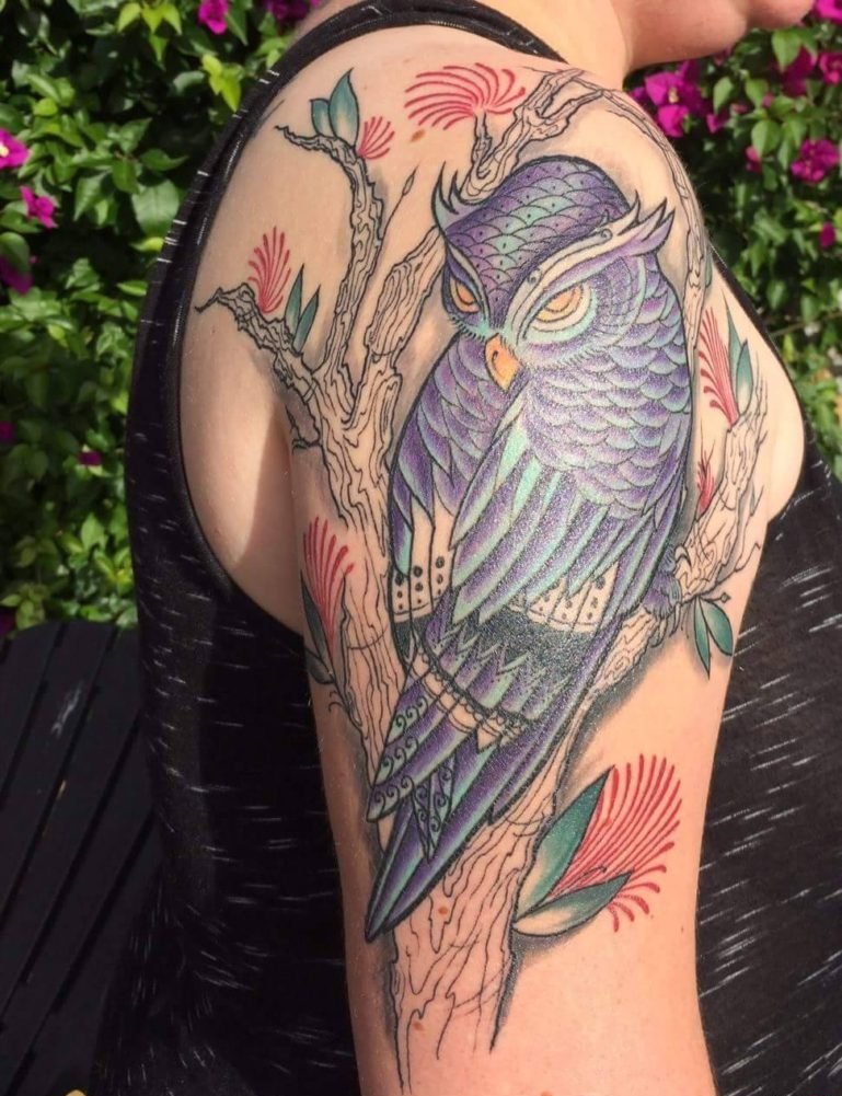 黑色粗线条纹身动物简易纹身素描彩色涂鸦纹身图案