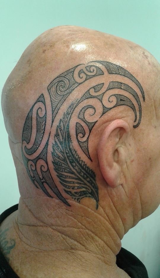 男士纹身图腾黑色手臂线条纹身几何元素纹身图案