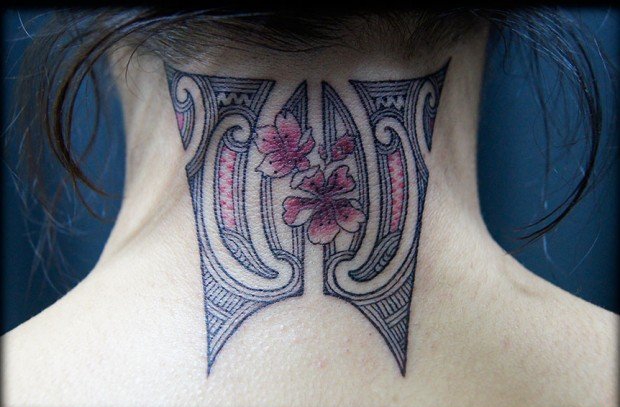 男士纹身图腾黑色手臂线条纹身几何元素纹身图案