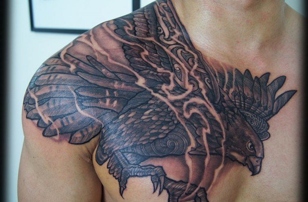 男士纹身图腾黑色手臂线条纹身几何元素纹身图案