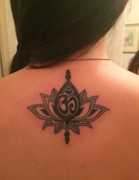 黑色的个性的酷酷的梵文纹身式样图腾纹身图案