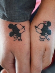 一组精致的情人爱侣相关主题的纹身图案欣赏