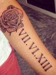 多款简单帅气个性的罗马数字纹身图案