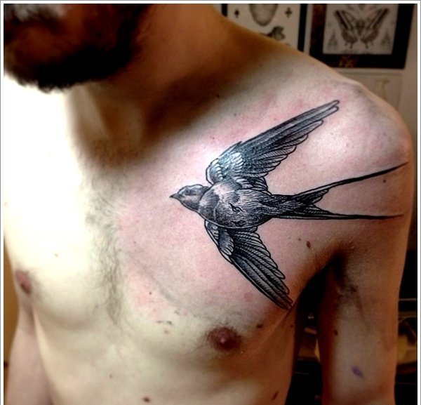 各种可爱的小燕子纹身图案欣赏