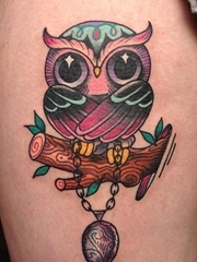 有帅气或很萌很可爱的猫头鹰纹身图案欣赏