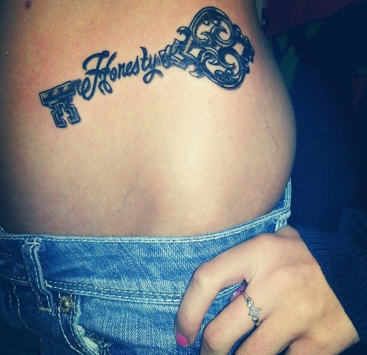 20多款精致的大钥匙纹身图案欣赏