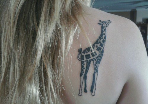 多款可爱的动物长颈鹿纹身图案