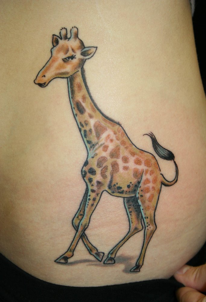 多款可爱的动物长颈鹿纹身图案