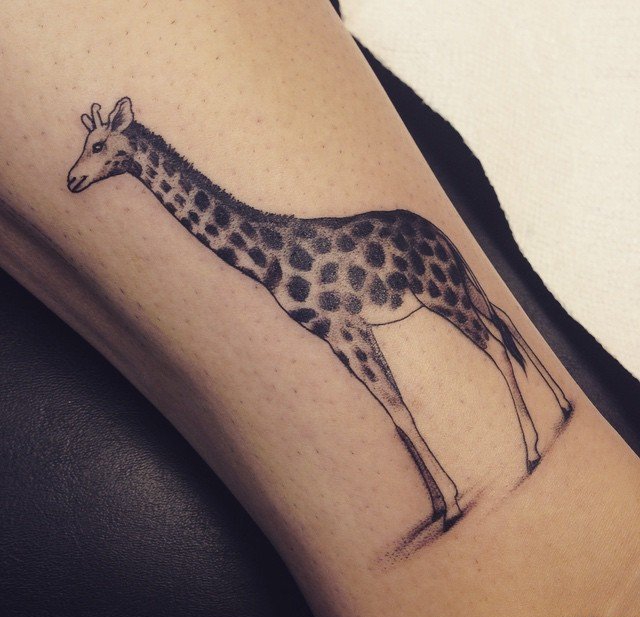 多款可爱的动物长颈鹿纹身图案