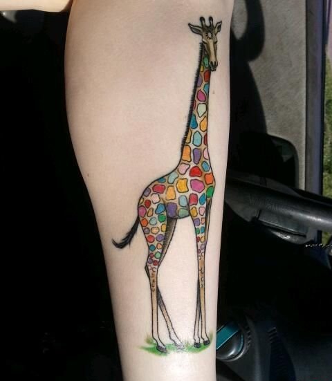 多款可爱的动物长颈鹿纹身图案