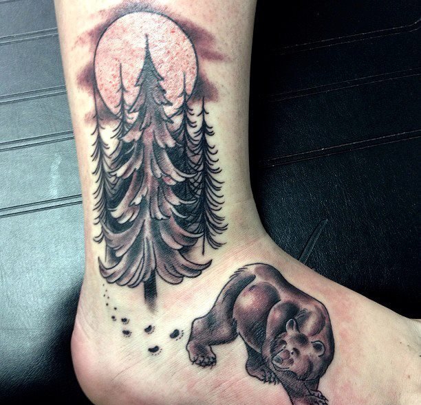 各种漂亮的圣诞树和圣诞老人纹身图案