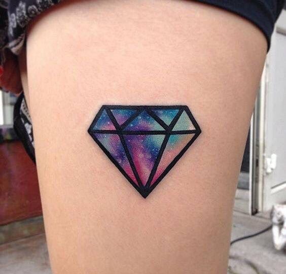纹身男女都会喜欢的漂亮的钻石纹身图案