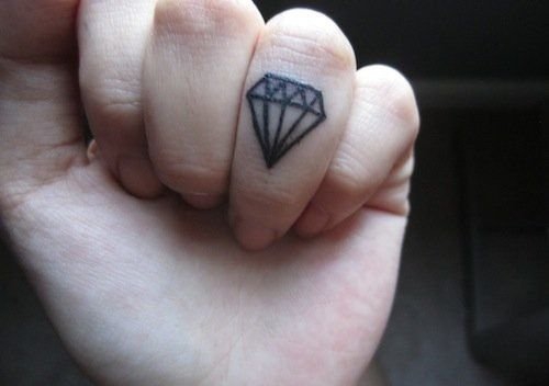 纹身男女都会喜欢的漂亮的钻石纹身图案