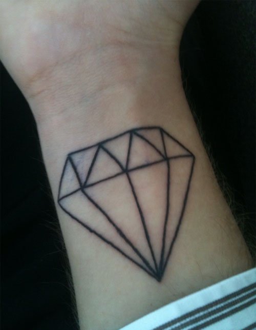 纹身男女都会喜欢的漂亮的钻石纹身图案