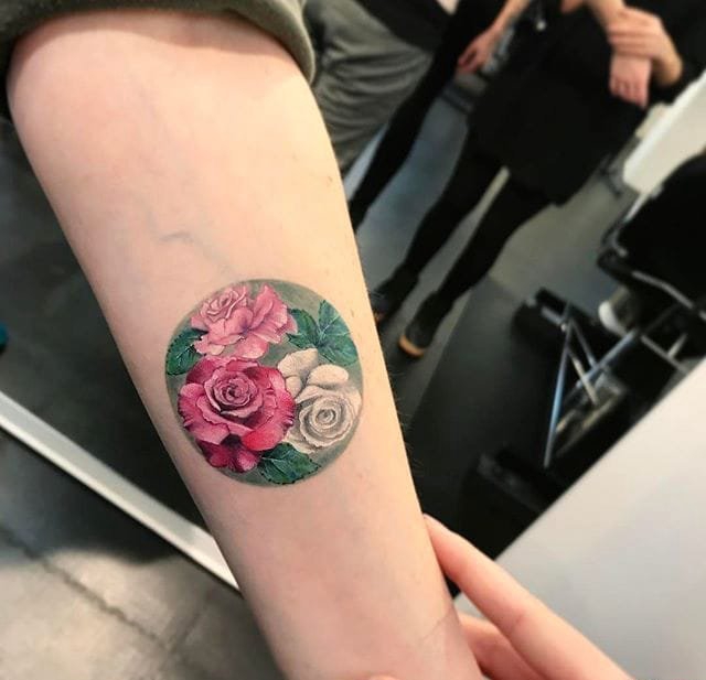 漂亮的性感的玫瑰花纹身图案大全