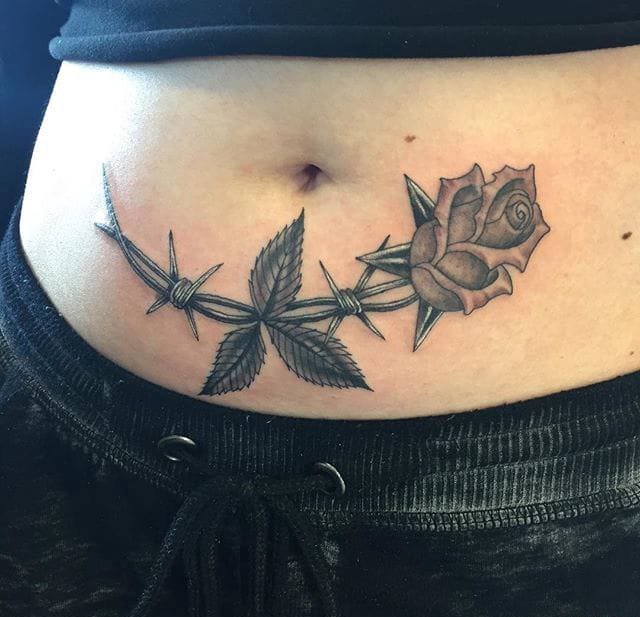 漂亮的性感的玫瑰花纹身图案大全