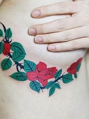 漂亮的性感的玫瑰花纹身图案大全