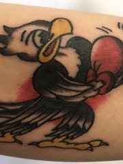 彩色纹身传统拳击鹰纹身卡通纹身小图片