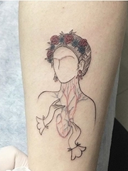 创意线条纹身简洁动物图案纹身