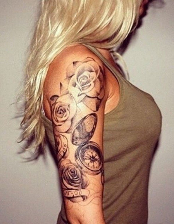 女生喜爱的半袖纹身图案