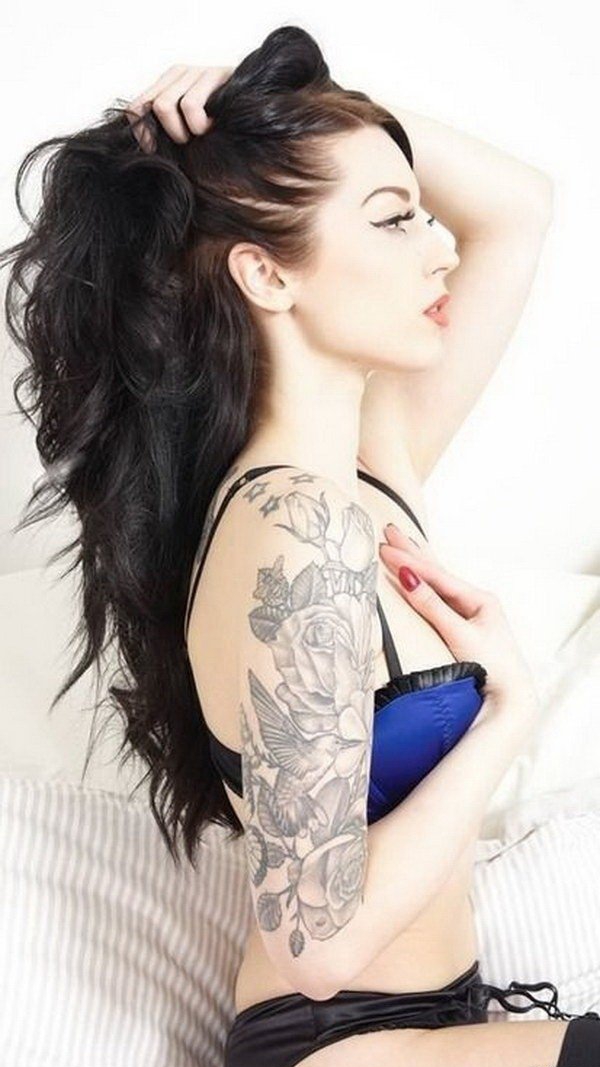 女生喜爱的半袖纹身图案